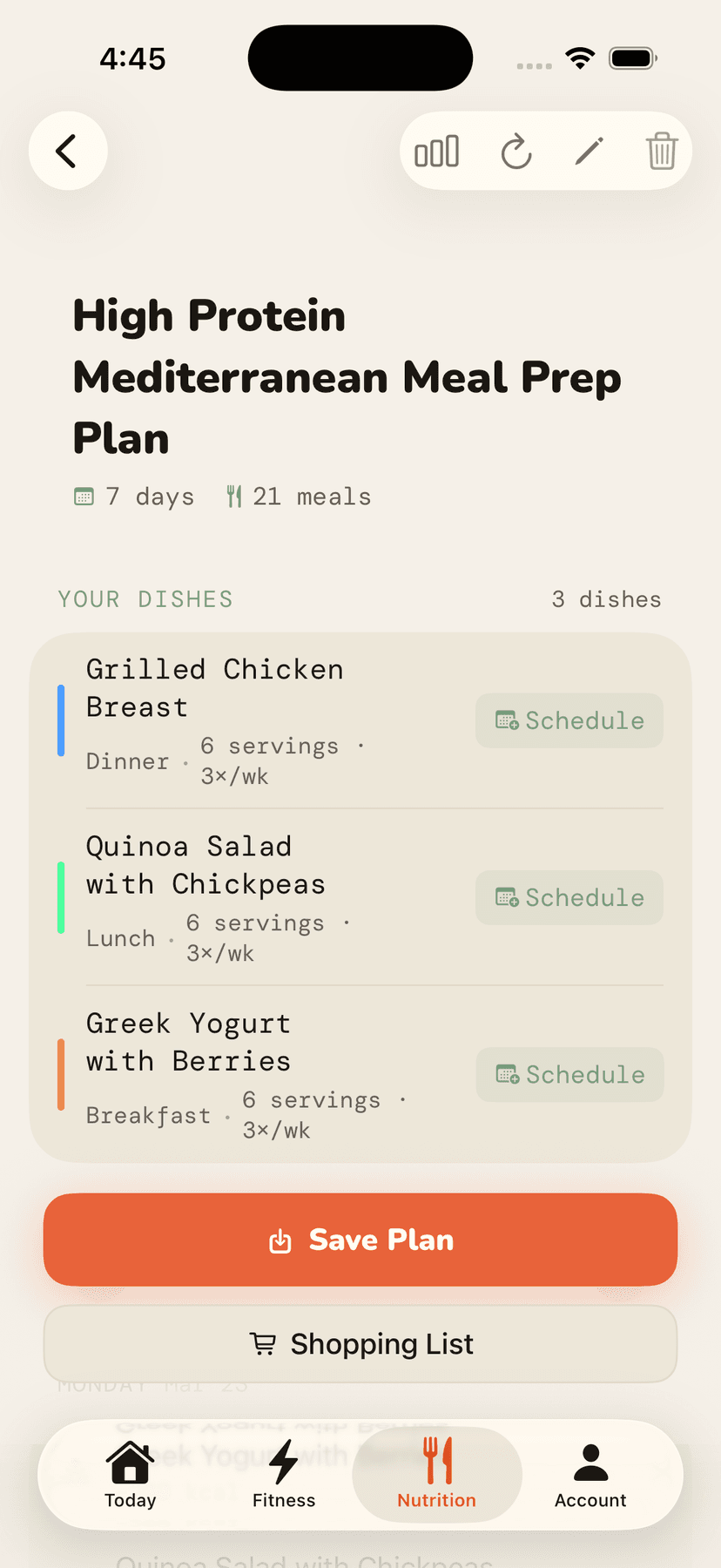 Focovi Meal plan
